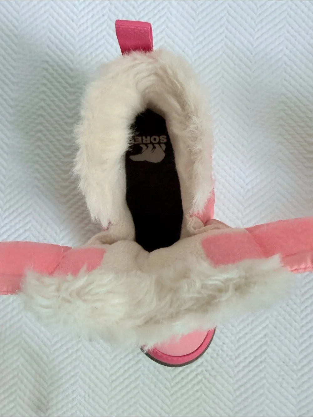 Sorel Kids' Whitney II Faux Fur Lined Waterproof Snow Boot in Pink, Size 10